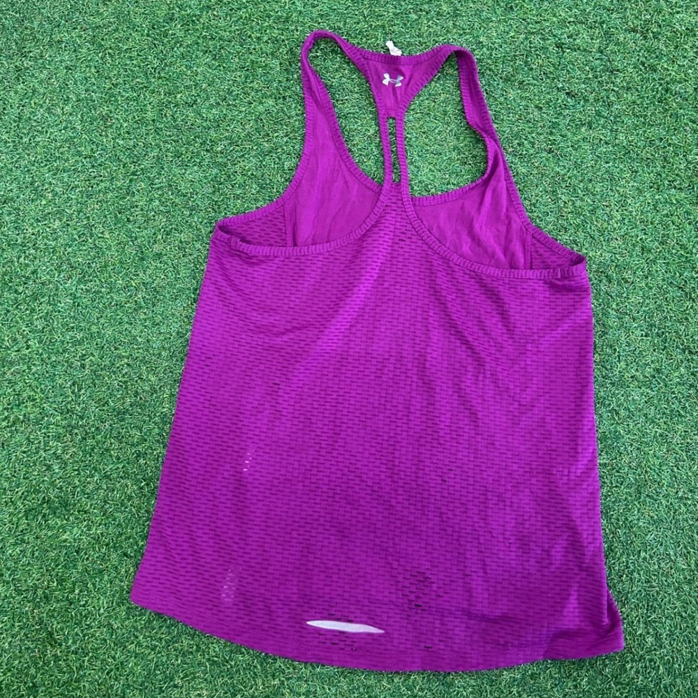 Under Armour Womens Purple Racerback Mesh Performance Tank Top Size M Magenta